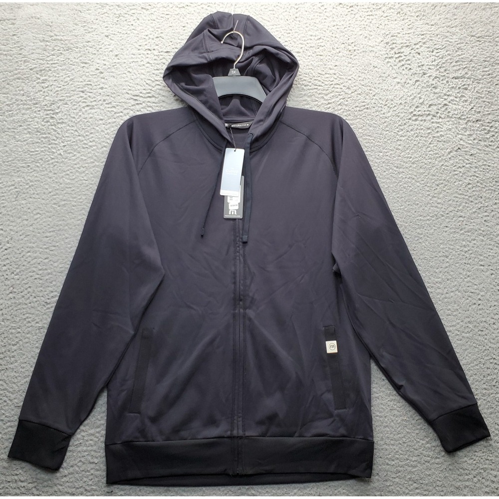 Travis Mathew Golf Cloud Track Jacket Mens Medium Black Ultra-Soft Performance